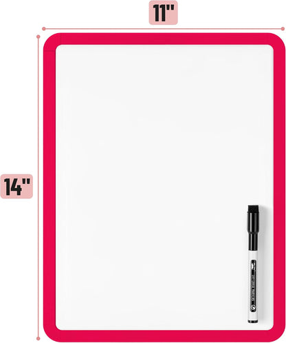 Dry Erase Board, 14” x 11”, White Frame
