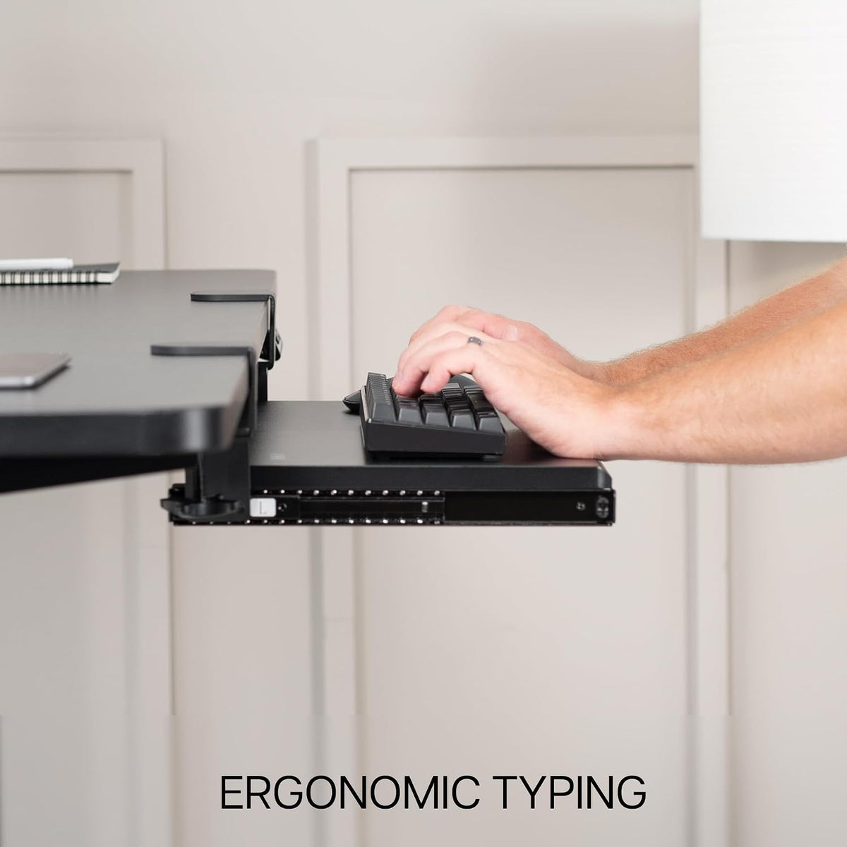 VIVO Extra Long Clamp-on Computer Keyboard and Mouse Under Desk Slider Tray, 34 x 11 inch Pull Out Platform Drawer, Black, MOUNT-KB15EB