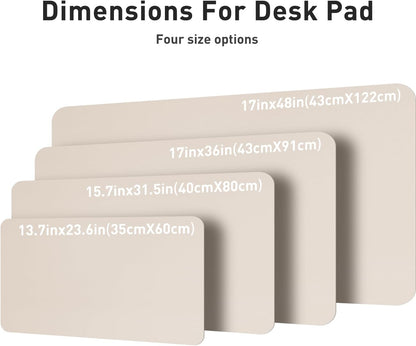 Aothia Leather Office Desk Pad Protector, Non-Slip PU Leather Desk Blotter, Waterproof Laptop Writing Mouse Pad for Office and Home, Black, 31.5" x 15.7" - Colors A