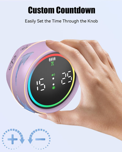 Pomodoro Timer Cube, Desk Timer for Productivity with 1, 5, 10 Min Preset Countdown, Stopwatch and Custom Countdown, for Kids, ADHD, Study, Work, Fitness, Cooking (White)
