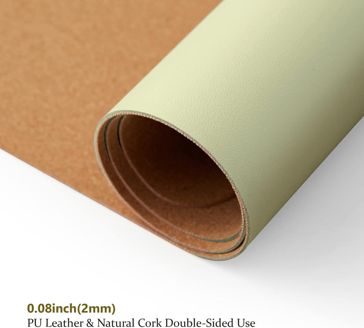 Large Cork Desk Mat - 47.2"x 17" Desk Pad for Office and Home - Ideal for Large Mouse Pad and Desk Mats on Top of Desks(Dark Green)