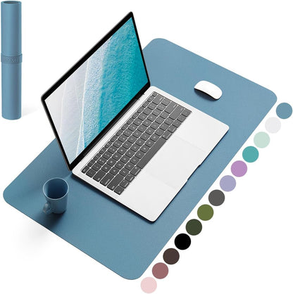 YSAGi Non-Slip Leather Desk Pad, Waterproof Laptop Computer Desk Keyboard Mat, Table Protector Blotter Mat, Large Mouse Pad for Office/Work/Home/Decor(Dark Brown, 31.5" x 15.7")
