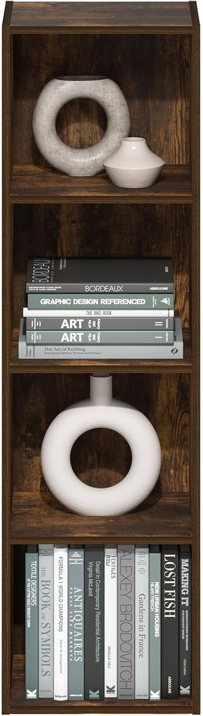 Furinno PASIR Book Shelf, 2-Tier Modern Bookshelf, Open Shelves Bookcase 9 x 12 x 21, Easy Assembly, for Living Room, Bedroom, Home Office, White