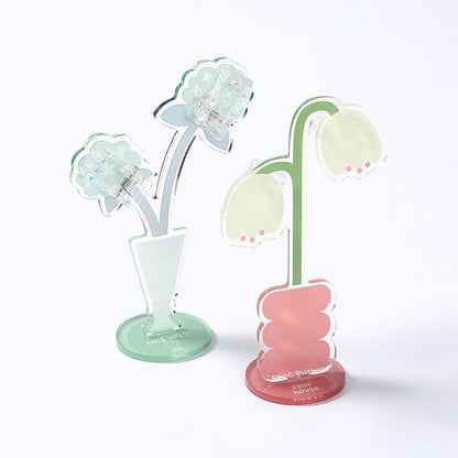 6 pcs Cute Flower Table Card Memo Holder Stand, Table Photo Display Clip Stand for Monmory Photo Picture Memo Cards Paper Note Postcards Wedding Number Card Display