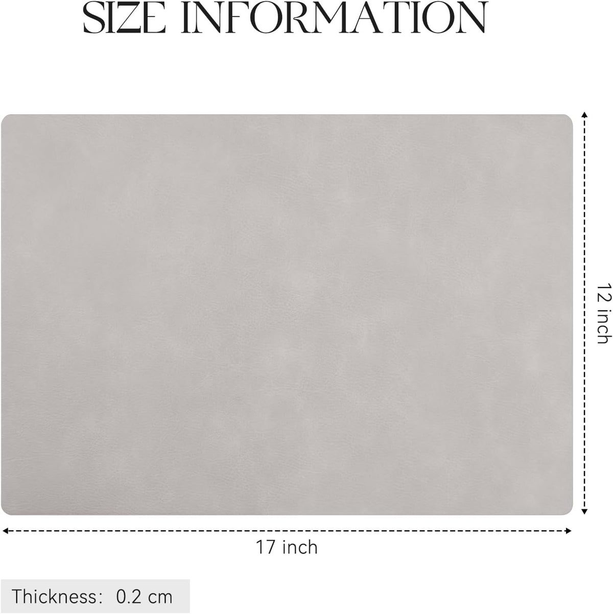 MOSAYT Vinyl Placemats Set of 6-12 X 17 Inch - Faux Leather 100% Waterproof Oil-Proof Wipeable PU Place Mats, Heat Resistant Reversible Table Mats for Kitchen, Dining, Outdoor, Reddish Brown