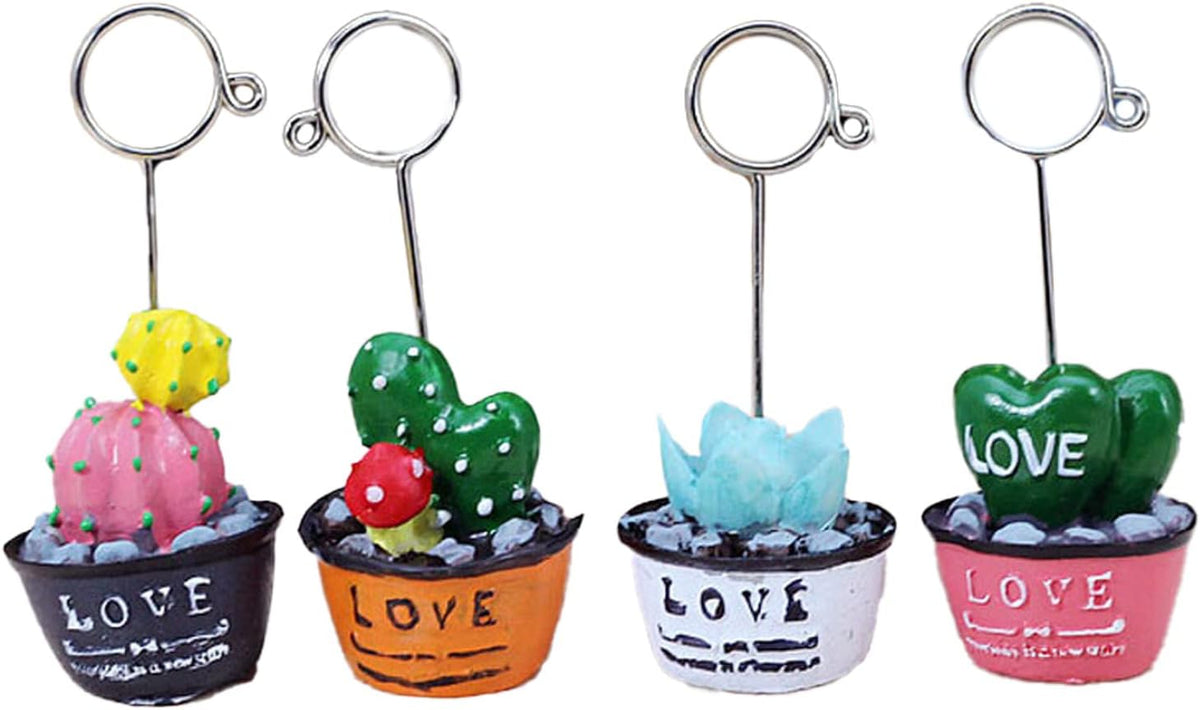6 pcs Cute Flower Table Card Memo Holder Stand, Table Photo Display Clip Stand for Monmory Photo Picture Memo Cards Paper Note Postcards Wedding Number Card Display