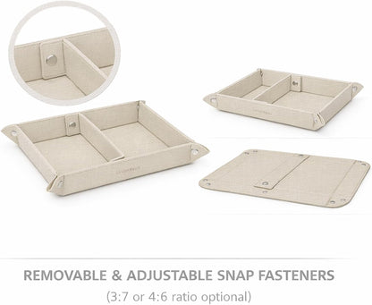 UnionBasic Small Valet Tray, Jewelry Tray for Rings Watches Earrings, Entryway Catchall Caddy for Coins Keys Change, Nightstand Bedside Valet Holder, Trays for Electronic Gadgets, Beige - Colors B