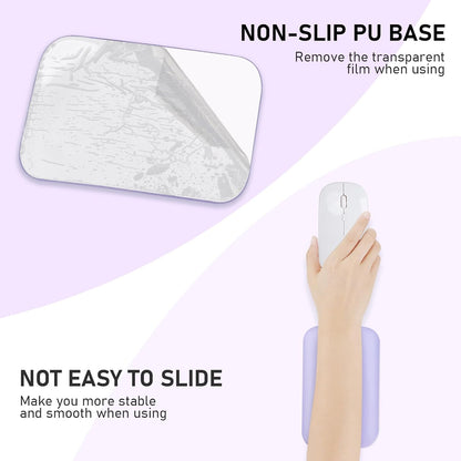 Leolee Elbow Rest Pads for Desk, Black Ergonomic Wrist Rest Arm Rest Pads | Memory Foam & Non-Slip Base, Armrest Cushion Support Pad Relieve Elbow and Wrist Pain for Computer, Office, 2 Packs