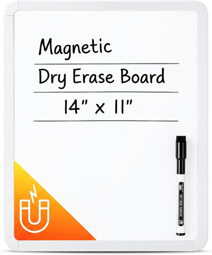 Dry Erase Board, 14” x 11”, White Frame