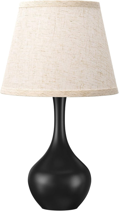 Seealle Touch Table Lamp for Bedroom, 3-Way Dimmable Small Bedside Lamps for Night Stands with Wires, Wood-Paint Desk Lamp for Kids Room, Office, Living Room, End Table(LED Bulb Included)