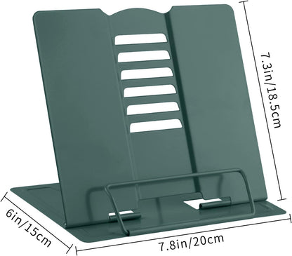 MSDADA Desk Book Stand Metal Reading Rest Book Holder Adjustable