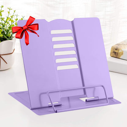 MSDADA Desk Book Stand Metal Reading Rest Book Holder Adjustable