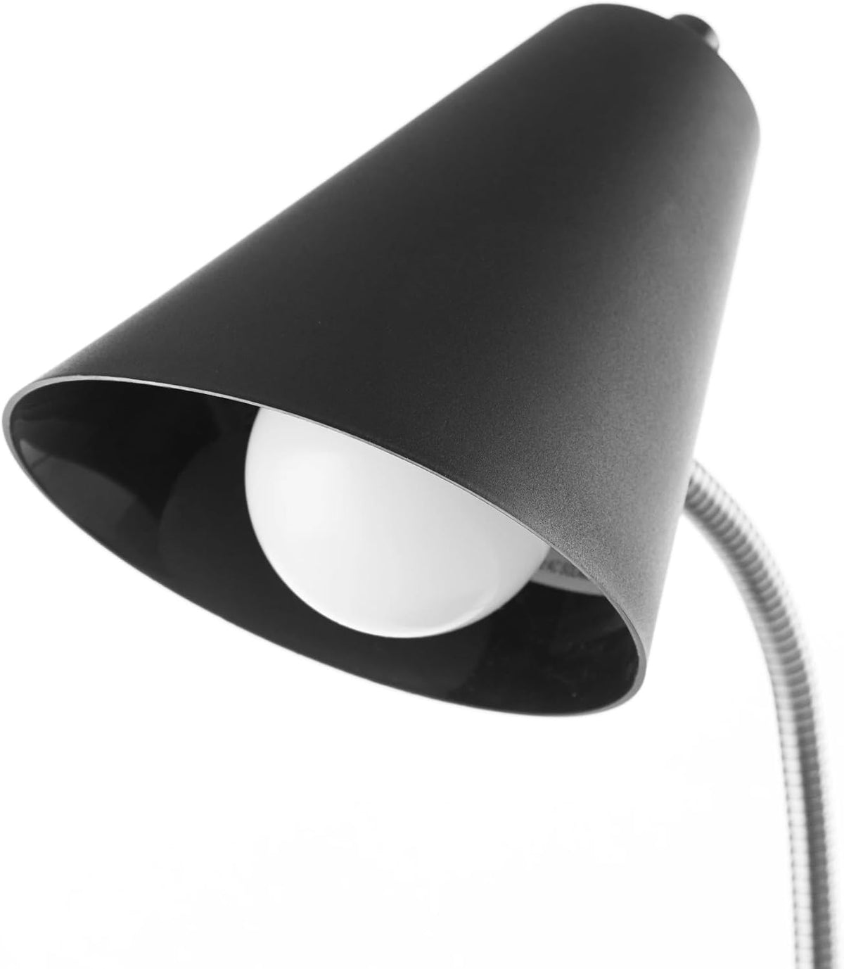 15" Organizer Desk Lamp Black - USB Port & AC Outlet, 4 Compartment Storage Base | Phone/Tablet Holder, Flexible Gooseneck | No Assembly, Matte Finish | Desk/Nightstand | Home Office/Dorm Essential