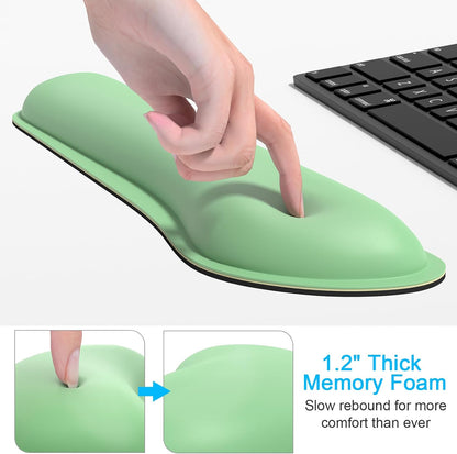 Mouse Wrist Rest, Ergonomic Memory Foam Mouse Wrist for Computer Desk Mats Support, PU Leather Hand Rest Pad Cushion for Gaming, Laptop, Men, Women, Pain Relief & Easy Typing, Black