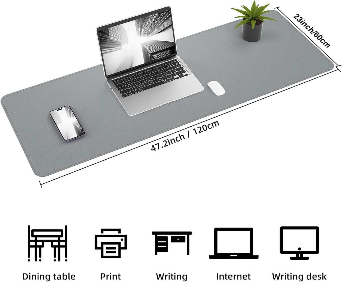Large Desk Mat, 47" x 17", Black