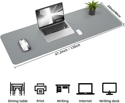 Large Desk Mat, 47" x 17", Black