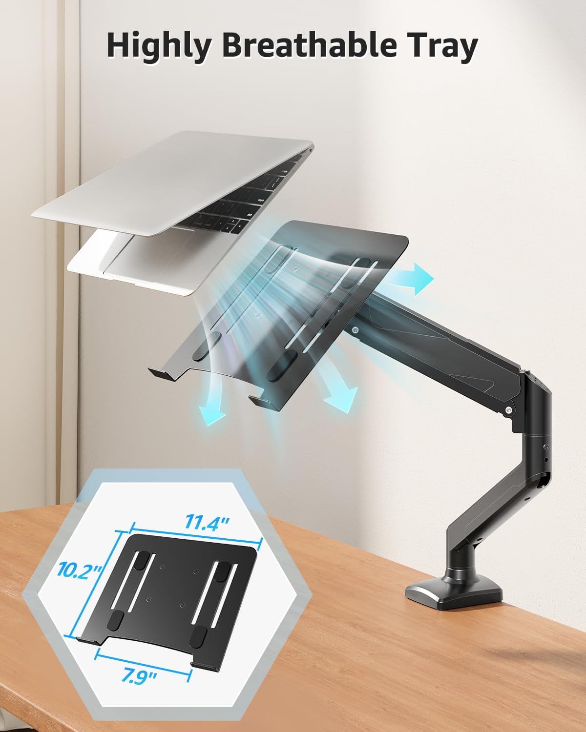 Dual Monitor Stand fits up to 32 inch, 4.4-19.8 lbs Computer Screens, Dual Monitor Desk Mount Height Adjustable, Monitor Arms for 2 Monitors, Home Office VESA Mounts, Freelift White