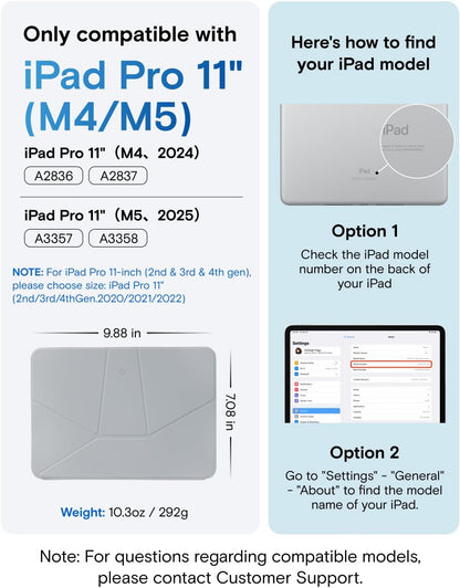 MOFT Dynamic Folio Tablet Stand for Desk Compatible with iPad mini A17 Pro 2024 & iPad mini 6th A15 2021, Slim Magnetic Tablet Holder Case with 20+ Viewing Angles, Beach White x Terracotta