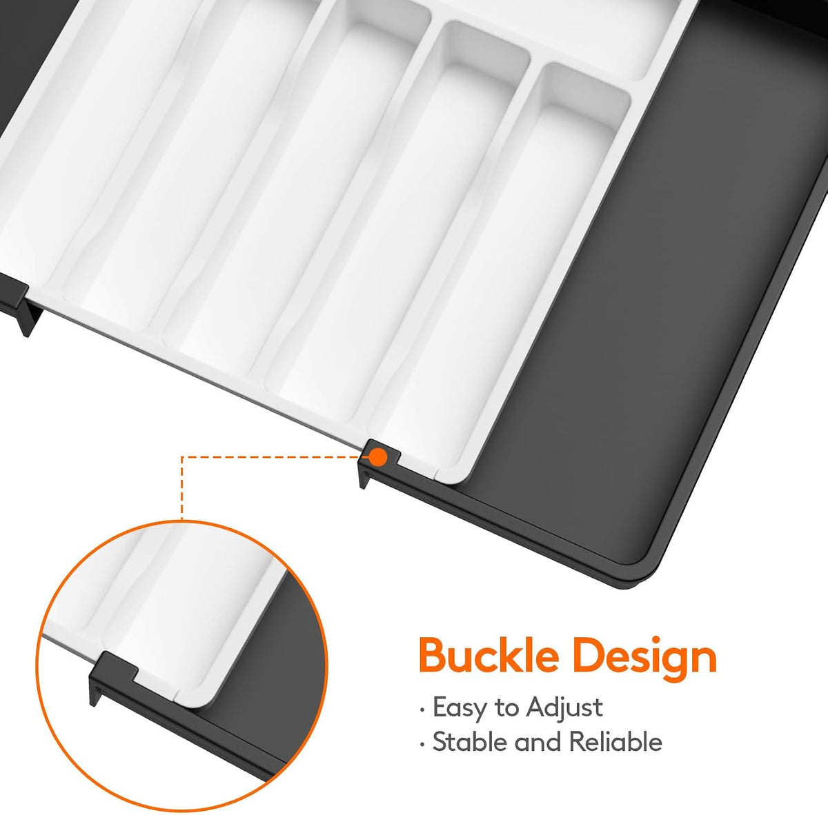 Expandable Silverware Drawer Organizer, Kitchen Utensil Tray
