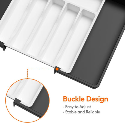 Expandable Silverware Drawer Organizer, Kitchen Utensil Tray