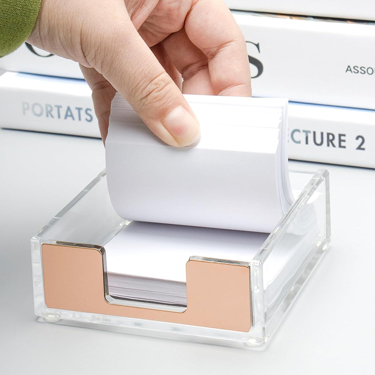 Gold Sticky Note Holder Memo Note Pad Holder Dispenser