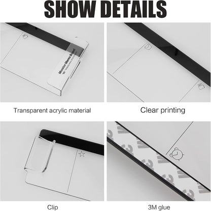 Office Desk Accessories 2pcs Multifunction Computer Monitor Memo Board - Office Supplies for Women Men Computer Sticky Note Holder Home Decor (Smooth Monitor Memo Board)
