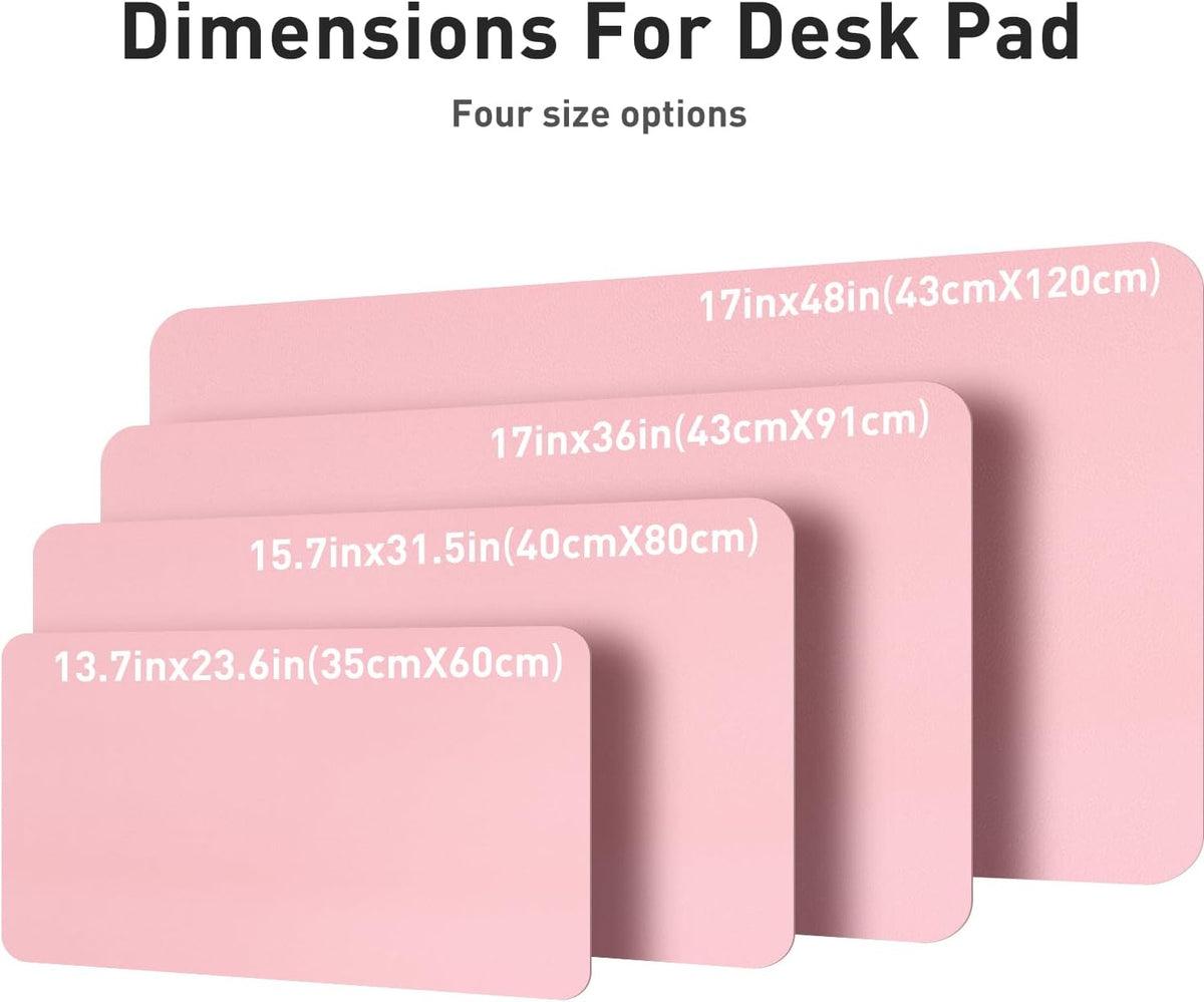 Aothia Leather Office Desk Pad Protector, Non-Slip PU Leather Desk Blotter, Waterproof Laptop Writing Mouse Pad for Office and Home, Black, 31.5" x 15.7" - Colors B