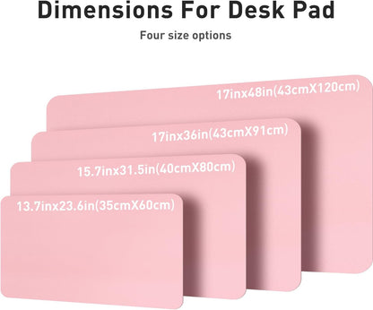 Aothia Leather Office Desk Pad Protector, Non-Slip PU Leather Desk Blotter, Waterproof Laptop Writing Mouse Pad for Office and Home, Black, 31.5" x 15.7" - Colors B