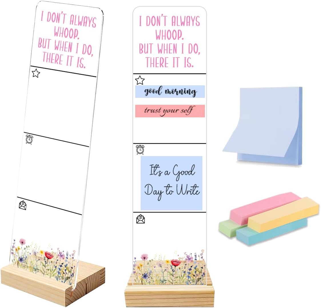 Note to Self Motivational Decor Sticky Note Holder, Mental Health Monitor Memo Board Decorations for School Counseling Office Therapy Desktop Art Decoration School Counselor, Therapist Office Gifts