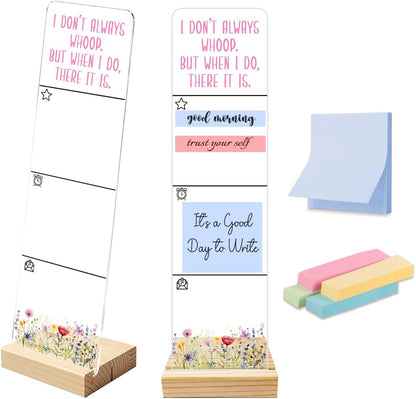 Note to Self Motivational Decor Sticky Note Holder, Mental Health Monitor Memo Board Decorations for School Counseling Office Therapy Desktop Art Decoration School Counselor, Therapist Office Gifts