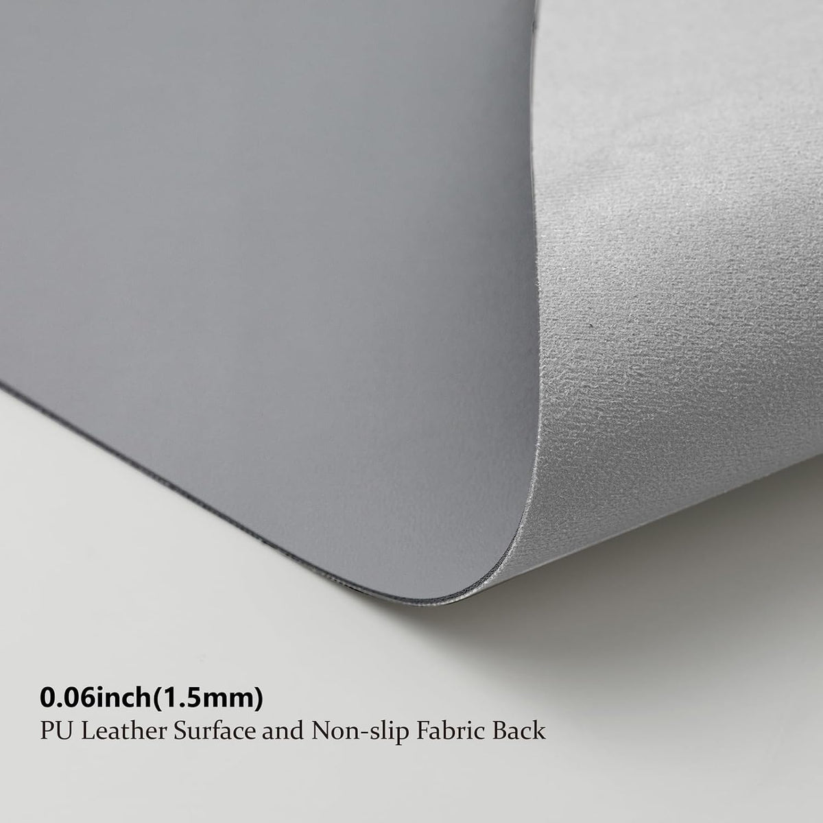 HOMIEAZICOZI Leather Desk Mat - Non-Slip PU Desk Pad for Office and Home - Desk Organization and Accessories - Ideal for Large Mouse Pad and Desk Mats on Top of Desks (Black,36''x 17'') (DPD-B-L)
