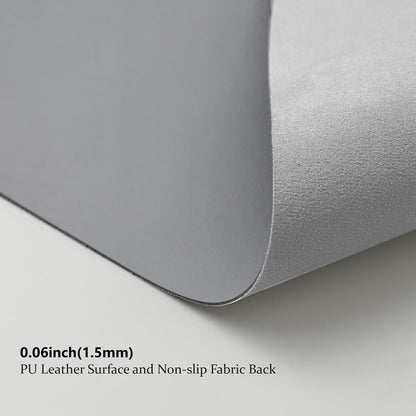HOMIEAZICOZI Leather Desk Mat - Non-Slip PU Desk Pad for Office and Home - Desk Organization and Accessories - Ideal for Large Mouse Pad and Desk Mats on Top of Desks (Black,36''x 17'') (DPD-B-L)
