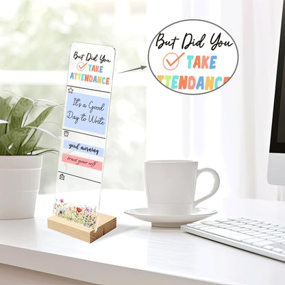 Note to Self Motivational Decor Sticky Note Holder, Mental Health Monitor Memo Board Decorations for School Counseling Office Therapy Desktop Art Decoration School Counselor, Therapist Office Gifts