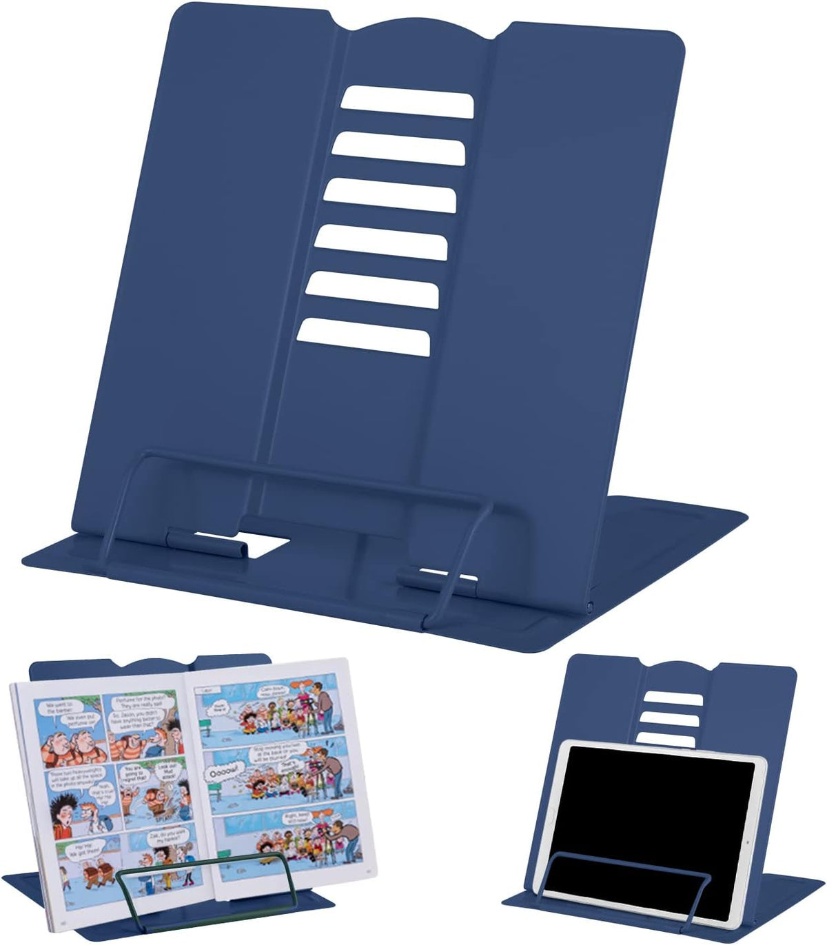 MSDADA Desk Book Stand Metal Reading Rest Book Holder Adjustable