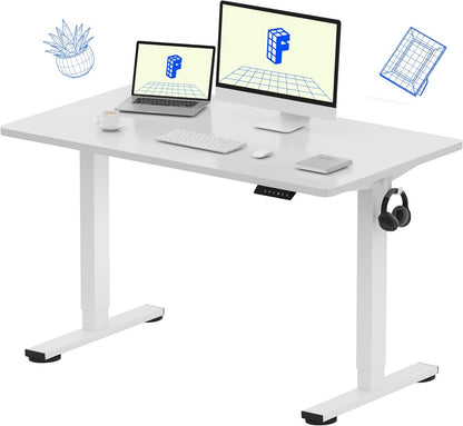 EN1 48"x24" One-Piece Standing Desk, White