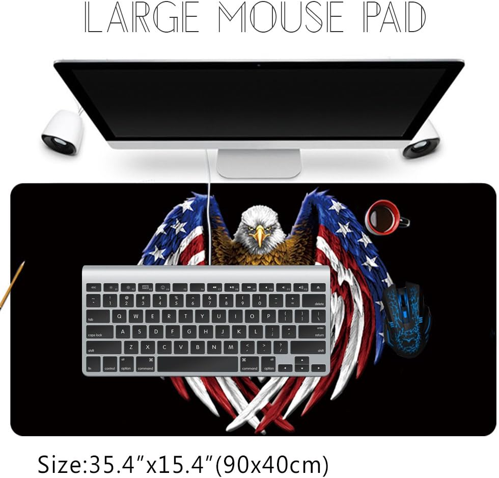 XXL Professional Large Mouse Pad & Computer Game Mouse Mat (35.4x15.7x0.1IN, Map) (90 * 40 Map)