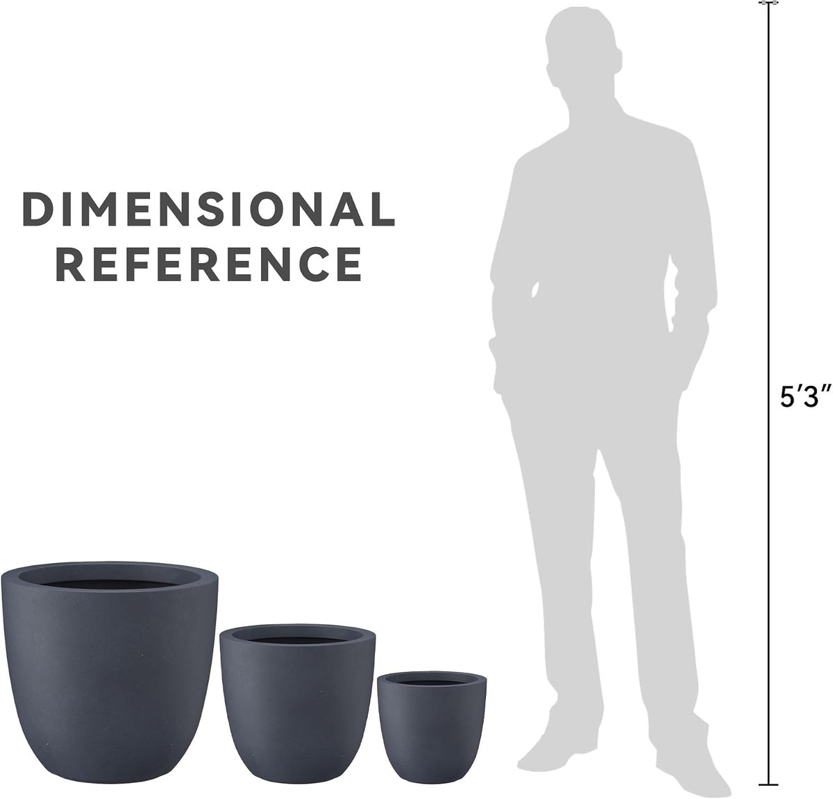 Kante 8.9" H x 10" W Small Concrete Planter, Compact Desktop Plant Pot with Drainage Hole & Rubber Plug – Lightweight Breathable Cement Container for Succulents, Cactus, Herbs, Indoor Outdoor, Gift