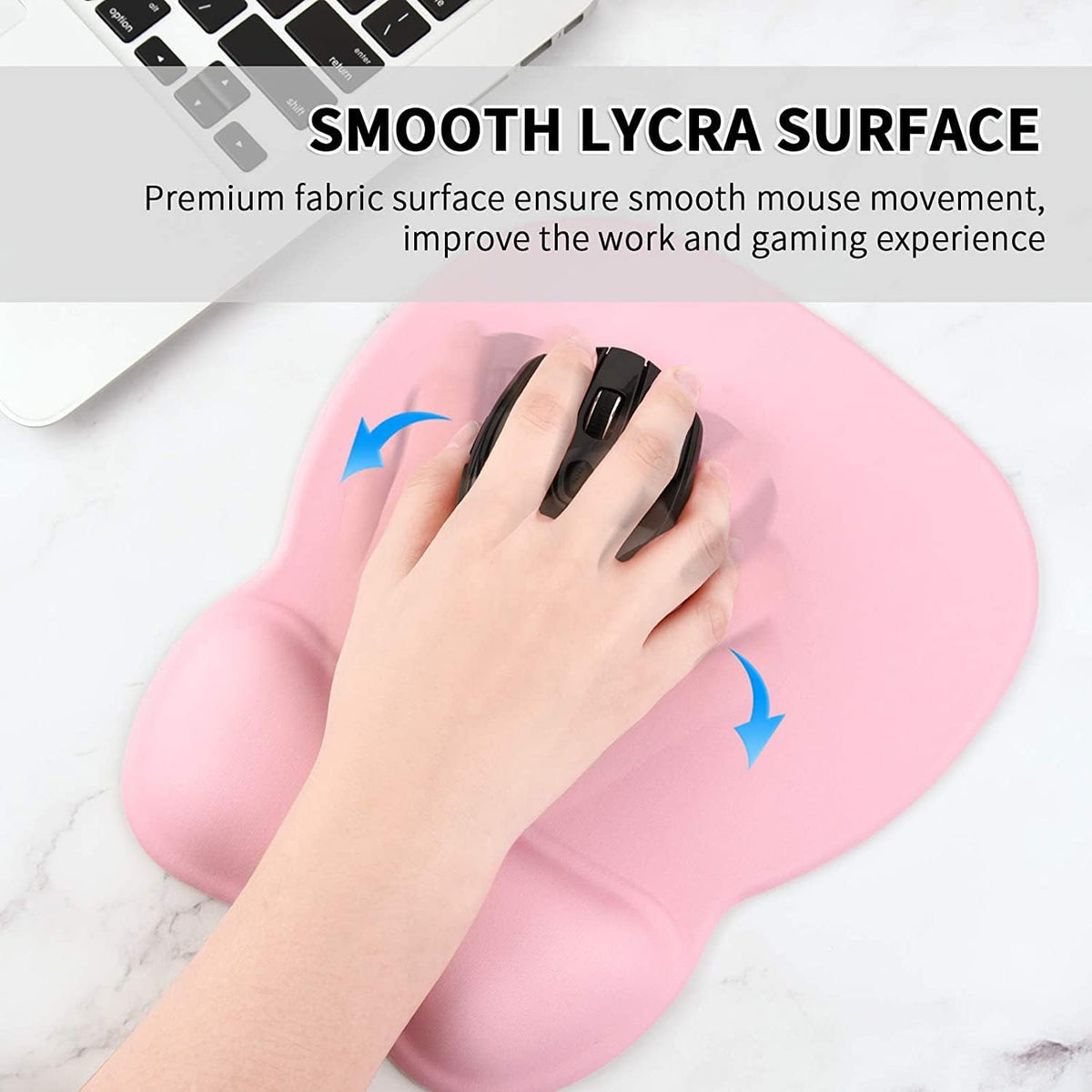 Ergonomic Mouse Pad with Wrist Rest, Memory Foam Support Mousepad