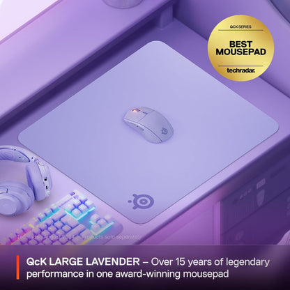 QcK Gaming Mouse Pad - XXL Cloth - Peak Tracking and Stability - Esports Mousepad - Never-Slip - Full Desk Coverage