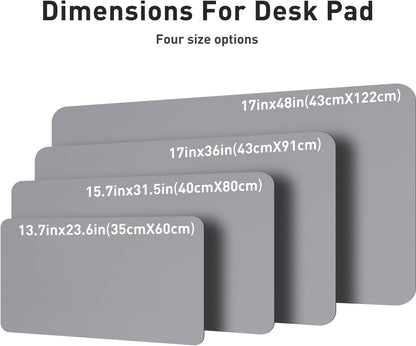 Aothia Leather Office Desk Pad Protector, Non-Slip PU Leather Desk Blotter, Waterproof Laptop Writing Mouse Pad for Office and Home, Black, 31.5" x 15.7" - Colors A