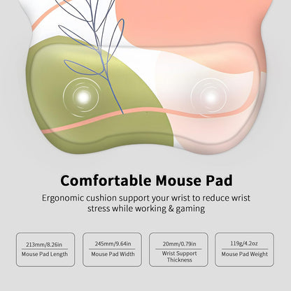 Ergonomic Mouse Pad with Wrist Rest, Memory Foam Support Mousepad