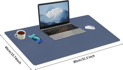 Bloss Leather Desk Pad and Keyboard Wrist Rest, Large Mouse Pad + Keyboard Pad+Mouse Wrist Support, Non-Slip Desk Mat Protector for Office, Home(31.5×15.7 Inches,Beige) - Colors B