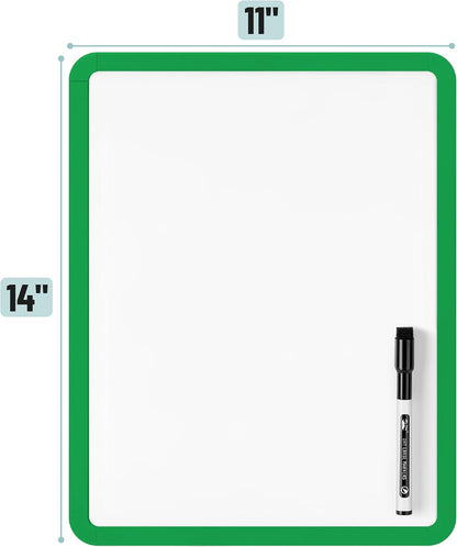Dry Erase Board, 14” x 11”, White Frame
