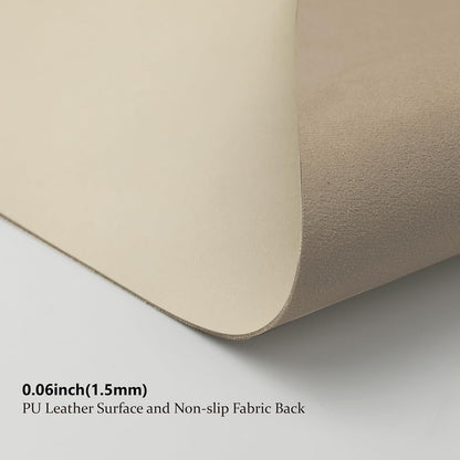 HOMIEAZICOZI Leather Desk Mat - Non-Slip PU Desk Pad for Office and Home - Desk Organization and Accessories - Ideal for Large Mouse Pad and Desk Mats on Top of Desks (Black,36''x 17'') (DPD-B-L)