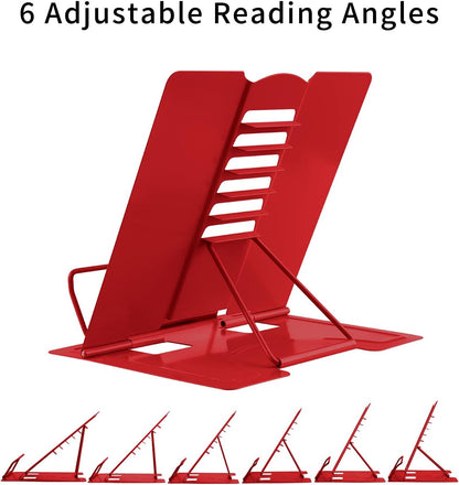 MSDADA Desk Book Stand Metal Reading Rest Book Holder Adjustable