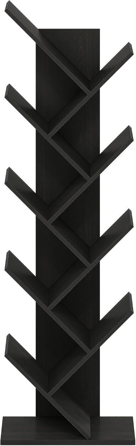 Furinno PASIR Book Shelf, 2-Tier Modern Bookshelf, Open Shelves Bookcase 9 x 12 x 21, Easy Assembly, for Living Room, Bedroom, Home Office, White