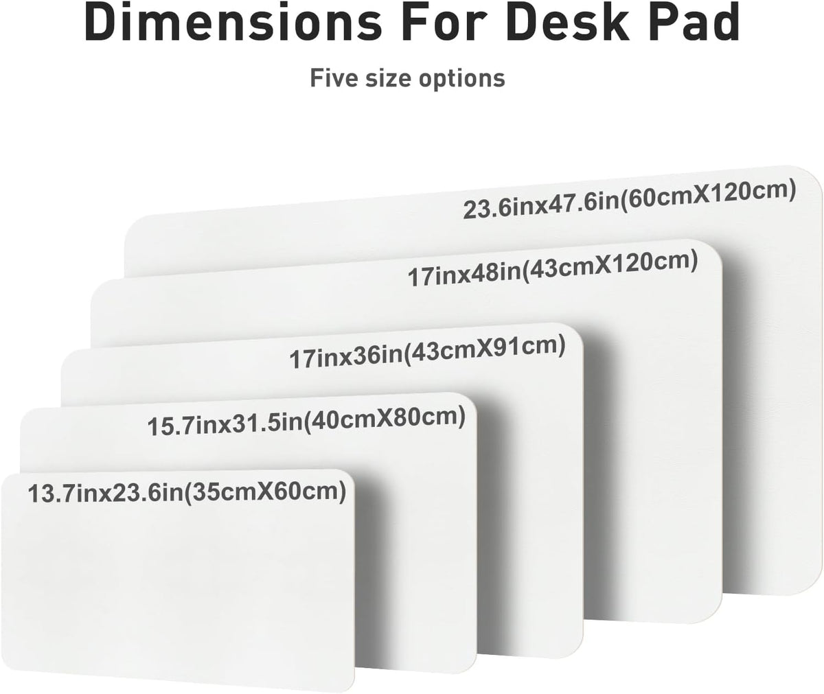 Aothia Leather Office Desk Pad Protector, Non-Slip PU Leather Desk Blotter, Waterproof Laptop Writing Mouse Pad for Office and Home, Black, 31.5" x 15.7" - Colors B