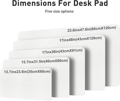 Aothia Leather Office Desk Pad Protector, Non-Slip PU Leather Desk Blotter, Waterproof Laptop Writing Mouse Pad for Office and Home, Black, 31.5" x 15.7" - Colors B
