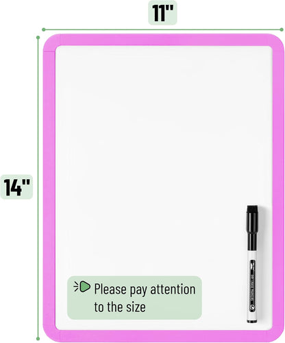 Dry Erase Board, 14” x 11”, White Frame
