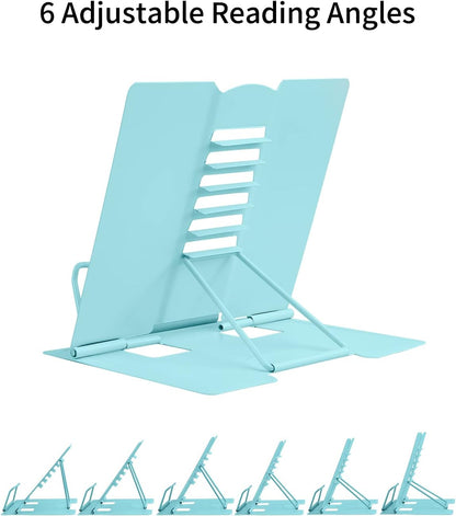 MSDADA Desk Book Stand Metal Reading Rest Book Holder Adjustable